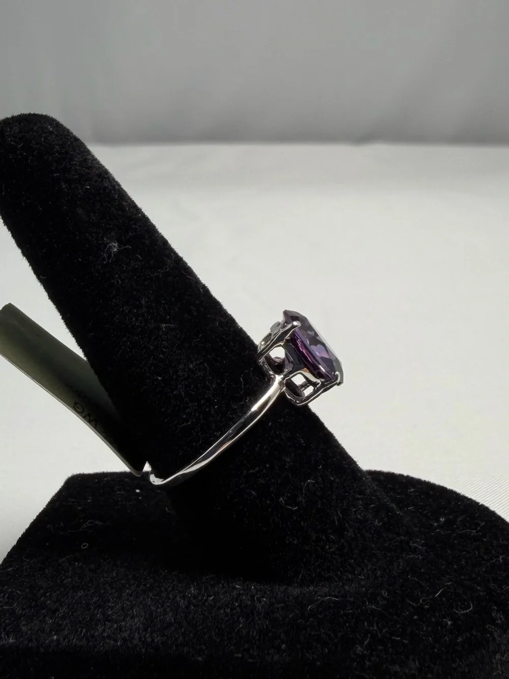 Lab Alexandrite Ring 3.89ct 10K White Gold Color Change NWT Size 6.5